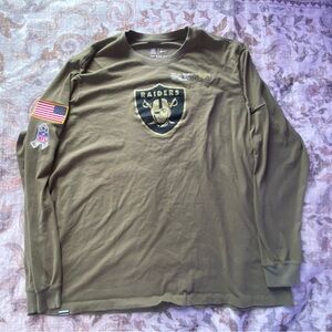 Nike NFL Las Vegas Raiders Salute to Service Dri-Fit Long Sleeve Shirt 3XL